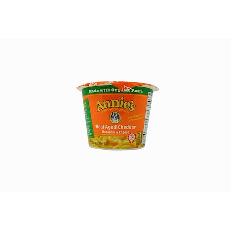 Annies Annie's Real Aged Cheddar Macaroni & Cheese Pasta 2.01 oz. Cup, PK12 13562-00058